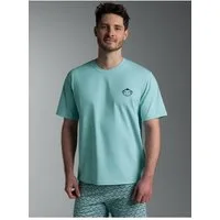 Trigema Schlafanzug TRIGEMA T Shirt mit Printmotiv "Äffchen" (1 tlg)