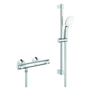 GROHE Thermostat-Brausebatterie Grohtherm 500 34796_1 mit Brausegarnitur 600mm chrom, 34796001 34796001