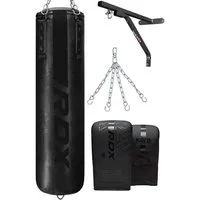 RDX Sports Boxsack RDX Boxsack Set Gefüllt 4/5FT Anti Swing Heavy Gym Training Handschuhe