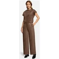 Cartoon Kurzarmshirt Damen mit Stehkragen (1-tlg)