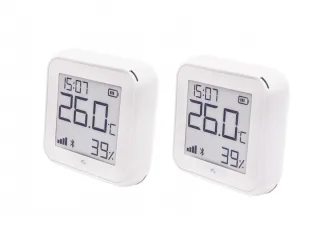 SHELLY WLAN-Temperatur- u. Feuchtigkeitssensor Plus H&T Gen. 3, BT, weiß, 2 Stück