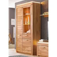 VOGL Möbelfabrik Vitrine Höhe 209 cm, Breite 122 cm mit viel Stauraum, teilmassiv