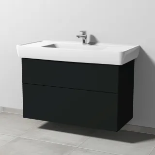 Sanipa 3way Waschtischunterbau zu Laufen Pro A Waschtisch mit 2 Auszügen, Vulkan-Matt SP7591V
