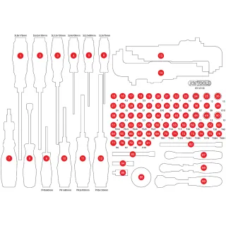 KS Tools Leere Schaumstoffeinlage zu 811.0105 - 811.0105-97
