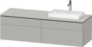 Duravit L-Cube Konsolenwaschtischunterbau wandhängend Betongrau Matt 1620x550x482 mm - LC4871R070700 LC4871R07070000