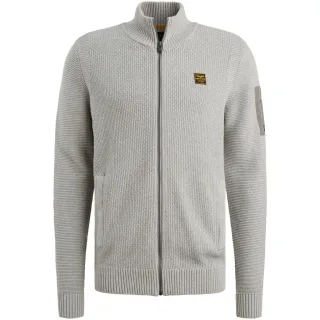 PME Legend - cotton structure knit light grey melee - Gr. - XXL
