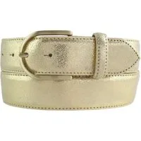 BELTINGER Ledergürtel Damen-Gürtel mit Metall-Optik Echt Leder 4 cm - Leder-Gürtel Metallic- (1-St)
