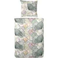 Primera Bettwäsche Mako-Satin -Bettwäsche Lucida, Mako-Satin, 2 teilig, mit frischem Blumendesign