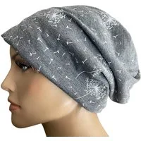 Taschen4life Beanie Slouch Longbeanie Mütze leichte Damen Beanie, Motiv Pusteblume, Sommermütze