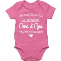 Shirtracer Shirtbody Oma und Opa um den Finger wickeln Großeltern Sprüche Baby