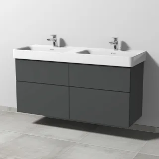 Sanipa 3way Waschtischunterbau zu Laufen Pro S Waschtisch mit 4 Auszügen, Anthrazit-Matt SM77122