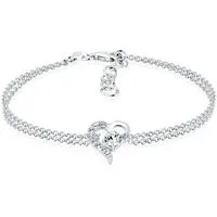 Elli Armband Herz Liebe 925 Silber, mit Kristallen von Swarovski® (kein Set, 1-tlg), Herz
