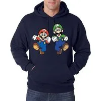 Youth Designz Hoodie Mario & Luigi Herren Hoodie Pullover mit Retro Gaming Print
