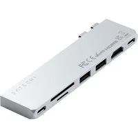 Satechi USB-C Pro Hub Slim Adapter Laptop-Adapter USB-C zu SD-Card, HDMI, USB Typ A, USB Typ C, MicroSD-Card, USB 4.0