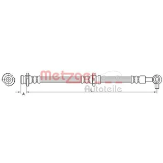 Metzger Bremsschlauch vorne Nissan Qashqai 1