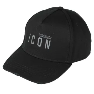 Dsquared2 Icon Logo Graues Logo Schwarzer Hut