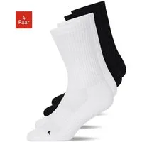SNOCKS Laufsocken Hohe Running Socken für Damen & Herren (4-Paar) mit Fersenlasche und atmungsaktiv durch Mesh