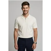 Jack & Jones Polokragenpullover JPRBLAMILANO SPRING KNIT ZIP POLO SS SN Baumwollmischung