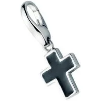 GIORGIO MARTELLO MILANO Charm Kreuz schwarzes Kreuz, Silber 925