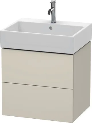 Duravit L-Cube Waschtischunterbau wandhängend Taupe Matt 584x459x544 mm - LC627509191 LC627509191