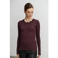 rosemunde Longsleeve Babette silk shirt mit Seide Langarm, mit Spitze, feminin, bequem, Seidenmix