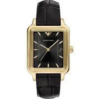 Emporio Armani Quarzuhr AR11757, Armbanduhr, Damenuhr, Herrenuhr, Lederarmband, analog, Tag