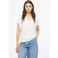 s.Oliver Kurzarmshirt T-Shirt Fließendes Jersey-Shirt mit überschnittenen Schultern