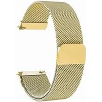 Sunicol Uhrenarmband 18/20/22mm Uhrenarmband, Mesh-Edelstahl, Magnetschließe, Schnellverschluss für Smart Watch oder normale Uhr