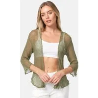 ikat Bolero IKA01 (Sommerlicher angenehm leichter Damen Bolero mit 3/4 Arm)
