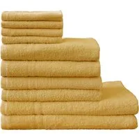 Dyckhoff Handtuch Set Kristall, Walkfrottee (Set, 10-St), mit feiner Bordüre, Duschtücher, Handtücher und Gästetücher