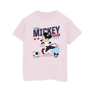 Disney - "Mickey Mouse Team Mickey Football" T-Shirt für Damen (Babyrosa)