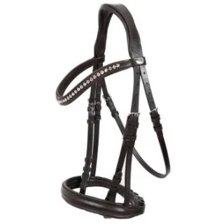 Hans Melzer Horse Equipment Hans Melzer Trense Calgary englisches Reithalfter ohne Sperrriemen braun/silber WB (Warmblut)