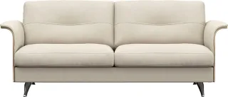 FLEXLUX 2,5-Sitzer "Glow Sofa, Couch," Premium-Sitz: Kaltschaum & Federkern, Arml. geölte Eiche, Fuß Alu