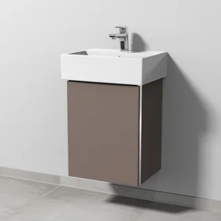 Sanipa 3way Waschtischunterbau zu Duravit Vero Air Waschtisch mit 1 Tür, Taupe-Matt BP4291T