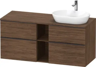 Duravit D-Neo Konsolenwaschtischunterbau wandhängend Nussbaum dunkel Matt 1400x550x664 mm - DE4970RB DE4970RBD210000