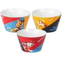 United Labels® Müslischale Paw Patrol - Boys - Chase, Marshall & Rubble, 500ml, Porzellan