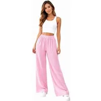 Worldclassca Stoffhose Worldclassca Musselin Stoff Hose Freizeit Sommer Leichte Musselinhose Neue Kollektion - Stilvolle und gemütliche Sommer Mode für Damen