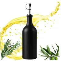mikken Ölspender Ölflasche Keramik 500 ml mit Edelstahlausgießer aus Steingut