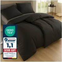 Komfortec Bettwäsche Premium, 135 x 200 bis 220 x 240 cm, 6 verschiedene Größen zur Auswahl, gebürstet 100% Mikrofaser, 4 teilig, Superweiches Bettwäsche-Set, Knitterfrei, Atmungsaktiv