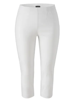 VIA APPIA DUE - 3/4-Hose im Slim Fit mit elastischem Bund weiß - Gr. - 44
