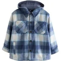 Next Hemdjacke Karierte Hemdjacke mit Kapuze und Borgfutter (1-St)