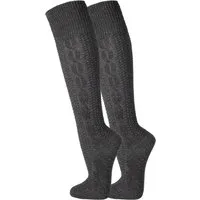TippTexx 24 Trachtensocken 2 Paar Kniebundhosen-Strümpfe, Kniebundstrümpfe, Trachtenstrümpfe (2 Paar) mit eingestricktem Muster