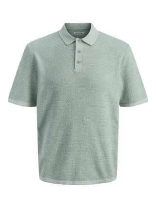 JACK&JONES - JJEGEORGE KNIT POLO SS SN Grün - Gr. - L