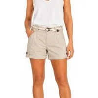 SUBLEVEL Bermudas Damen Short Bermuda kurze Hose Sommer Chino Stoff Hose mit Gürtel