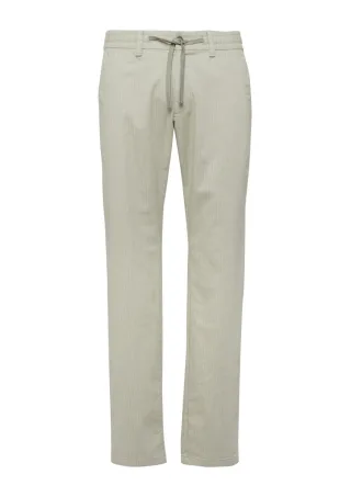 s.Oliver Red Label - Phoenix: Fein gemusterte Chino mit Elastikbund beige - Gr. - 32