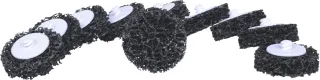 KS Tools Ersatz-Schleifpads, Ø50mm, 10er Pack Reinigungsscheibe schwarz - 515.5087