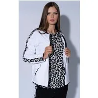 Passioni Sommerjacke Cardigan mit Leopardendetail