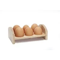 Maxwell & Williams Eierbecher Holz 6-Loch Eier Halter Aufbewahrung Egg Box Eieraufbewahrungsbox, (1-tlg), schlichte weiße 6er Eiervorratsbehälter
