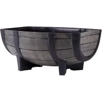 PROREGAL® Blumentopf Blumentopf GDA Holz-effekt 817, 41x29x19cm, Fass