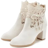 LASCANA Sommerstiefelette High-Heel-Stiefelette mit modischer Spitze und bequemen Blockabsatz, Ankle Boot, Stiefel